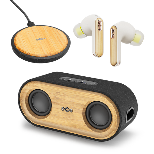 Pack with Bluetooth Speaker and Wireless Headphones